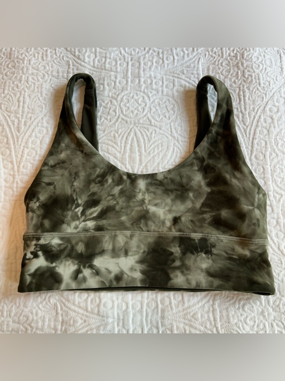 Lululemon Reversible Tie-Dye Olive Green Sports Bra